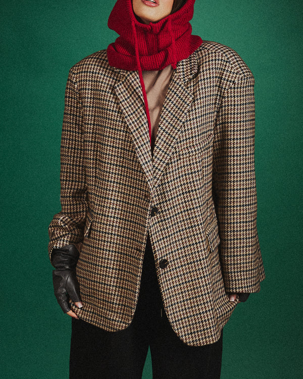 Blazer sagomato con spallina fantasia