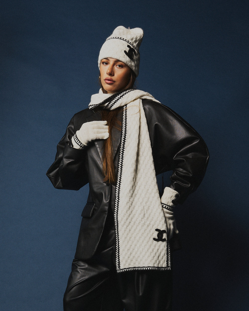 Completo lana tre pezzi chanel bianco