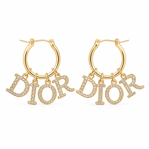 Orecchini Dior Lettering Crystal