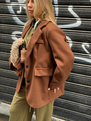 Blazer coat panno oversize