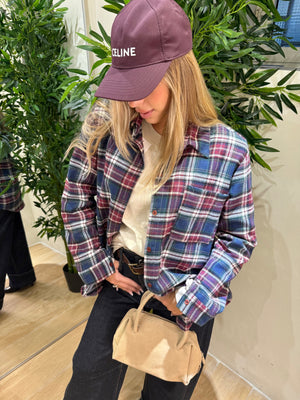 Camicia check flannel spallina