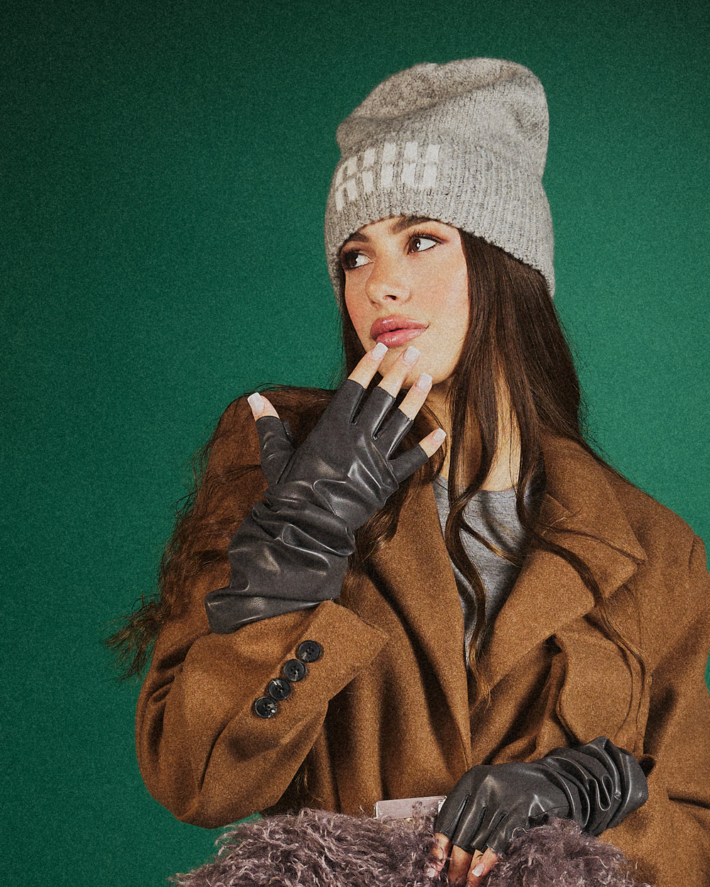 Mezzi guanti in pelle