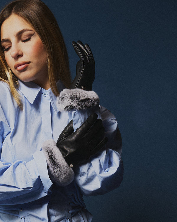 Guanti pelle ed ecofur chanel