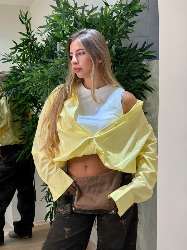 Camicia Crop con Canotta