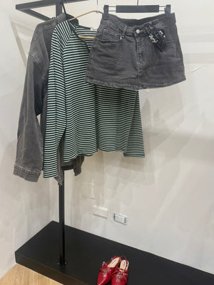 Maglia serafino righe