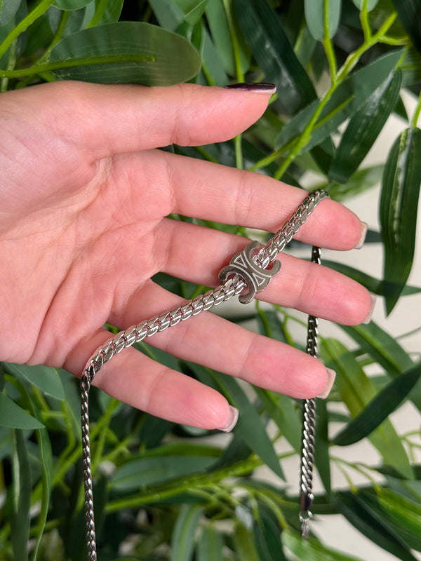 Chocker groumette Celine silver