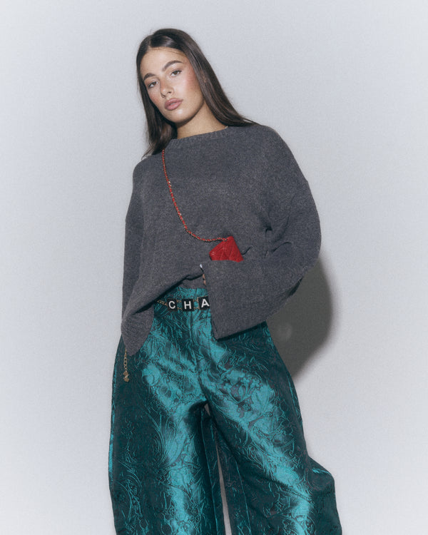 Maglione oversize girocollo