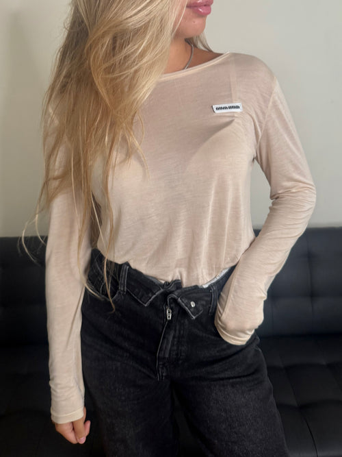 Maglia semitrasparente miumiu