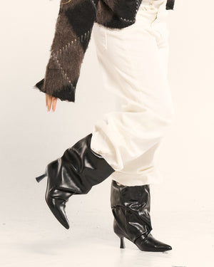 Jeans wide leg doppia abbottonatura bianco