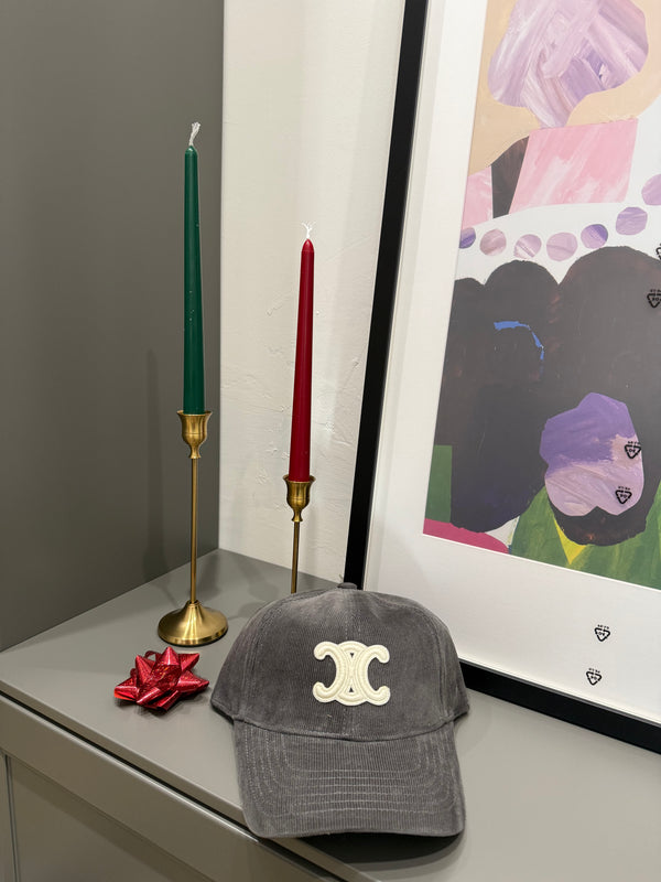 Cappello Celine grigio velluto