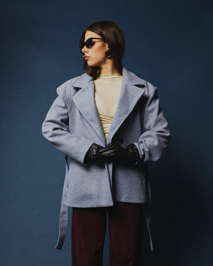 Blazer belted con cintura