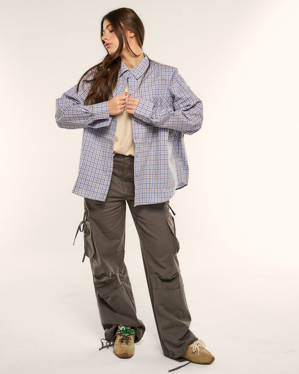 Camicia boy check spalline