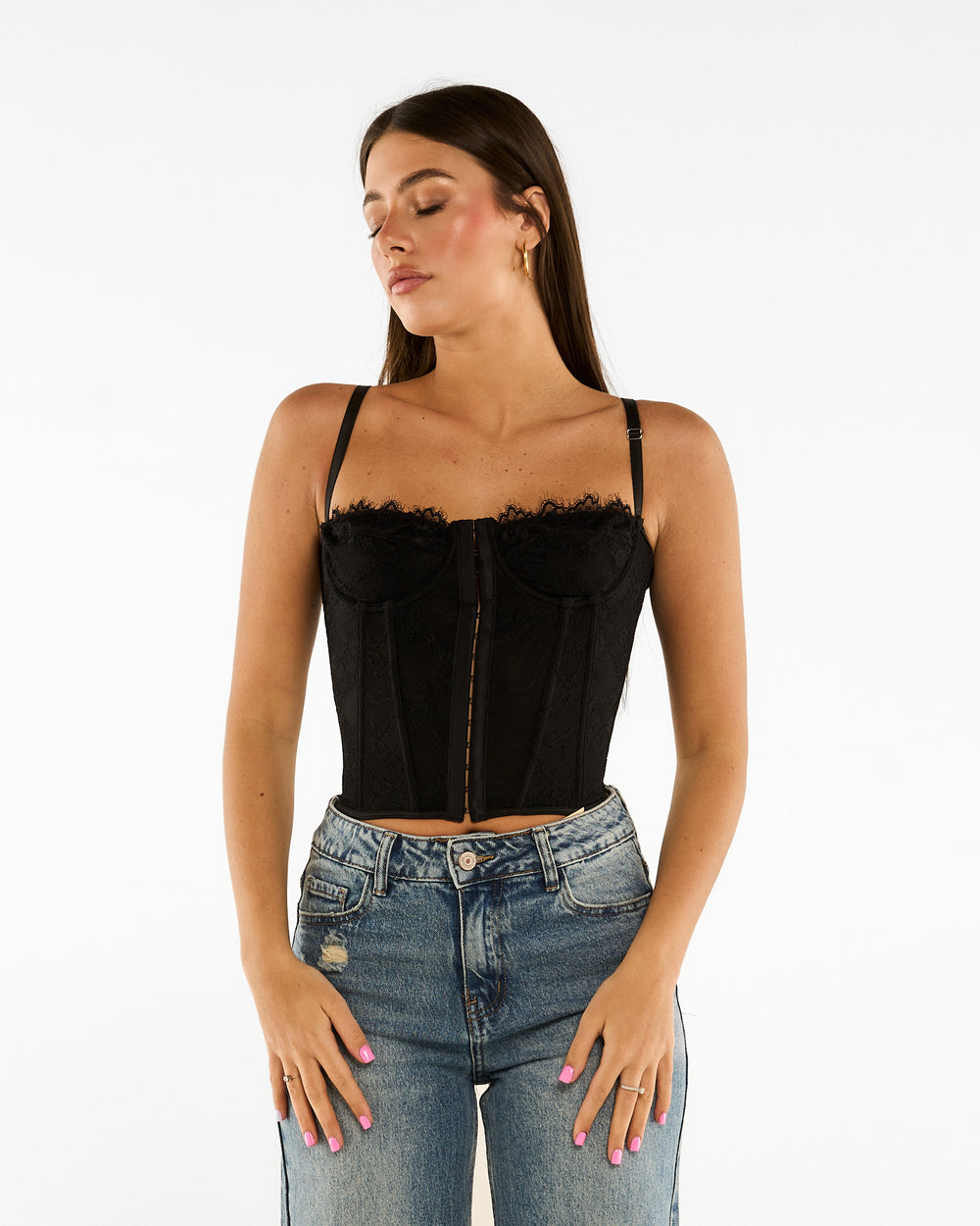 Corsetto pizzo Nero
