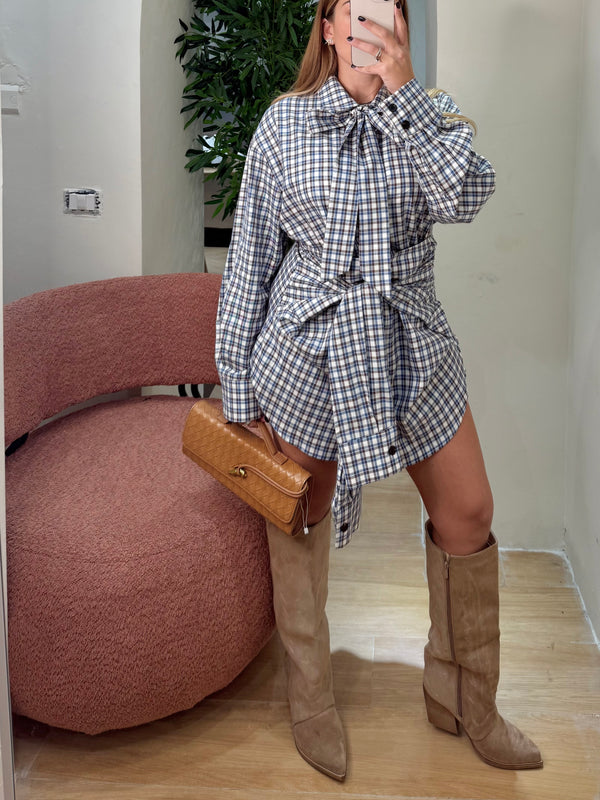 Coordinato check mate Lumina blu