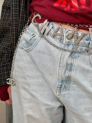 Cintura chanel con strass