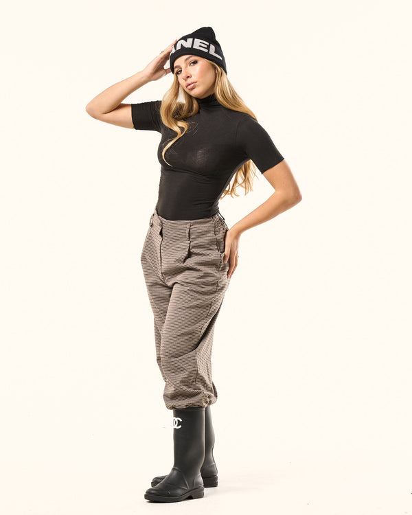 Tailleur con blazer crop