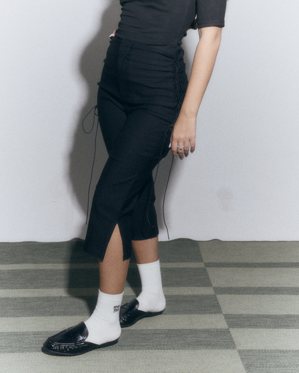Pants Lace-up Capri