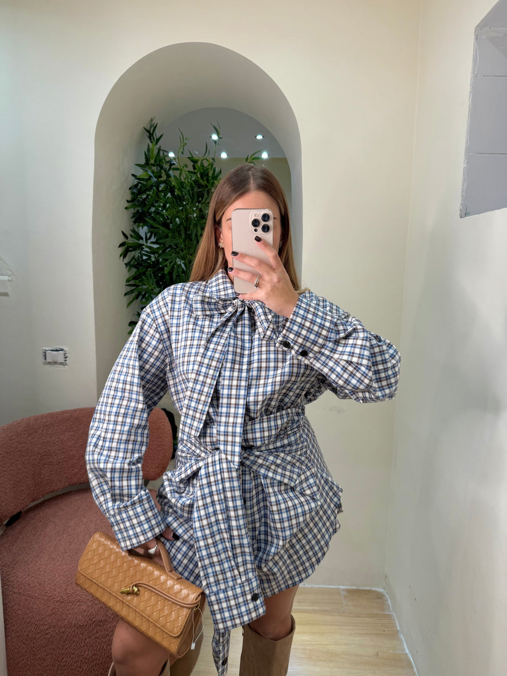 Coordinato check mate Lumina blu