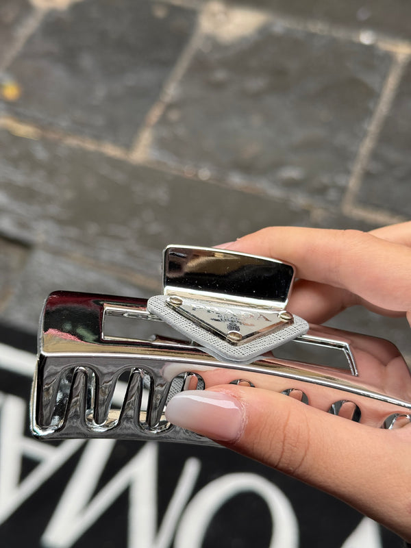 Pinza Prada Rettangolare silver