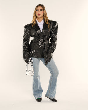 Blazer strutturato pitonato lux