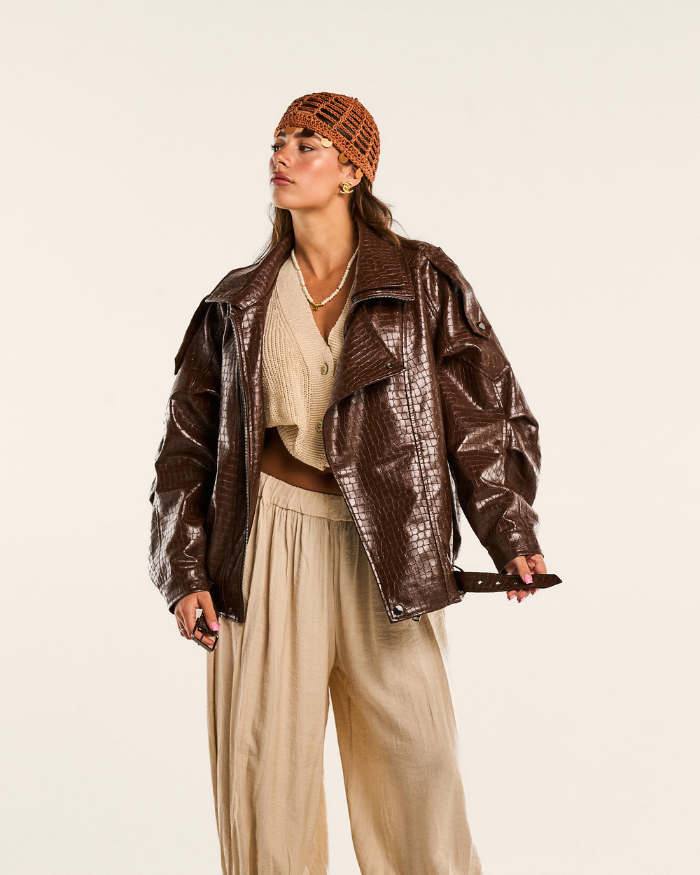 Bomber in pelle bottega