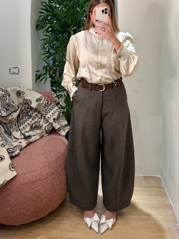 Camicetta seta e pizzo francese