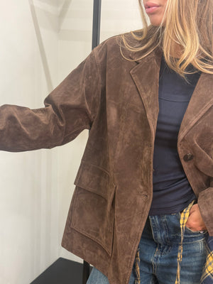 Blazer scamosciato oversize