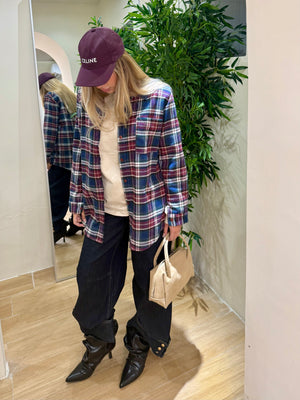 Camicia check flannel spallina