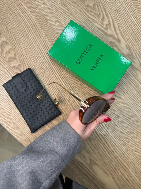 Occhiali aviator stecche Gold bottega