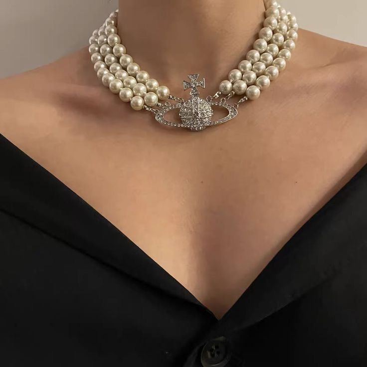 Collana Vivienne iconique multi perle