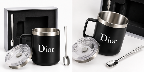Mug Termica Luxury con Coperchio Di