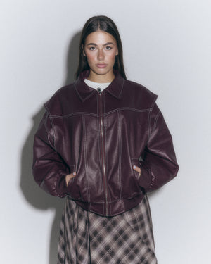Giacca in pelle Stitch