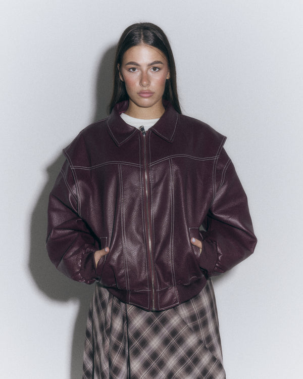 Giacca in pelle Stitch