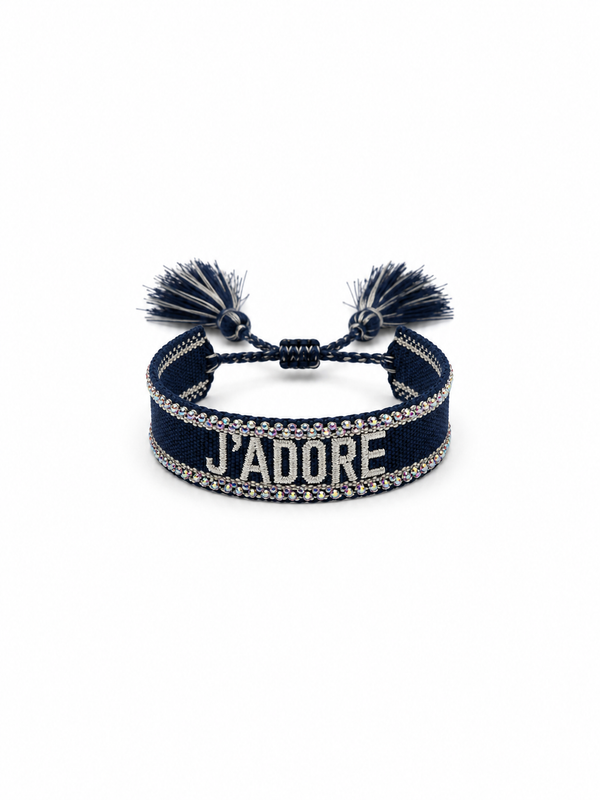Bracciale j’adore strass blu