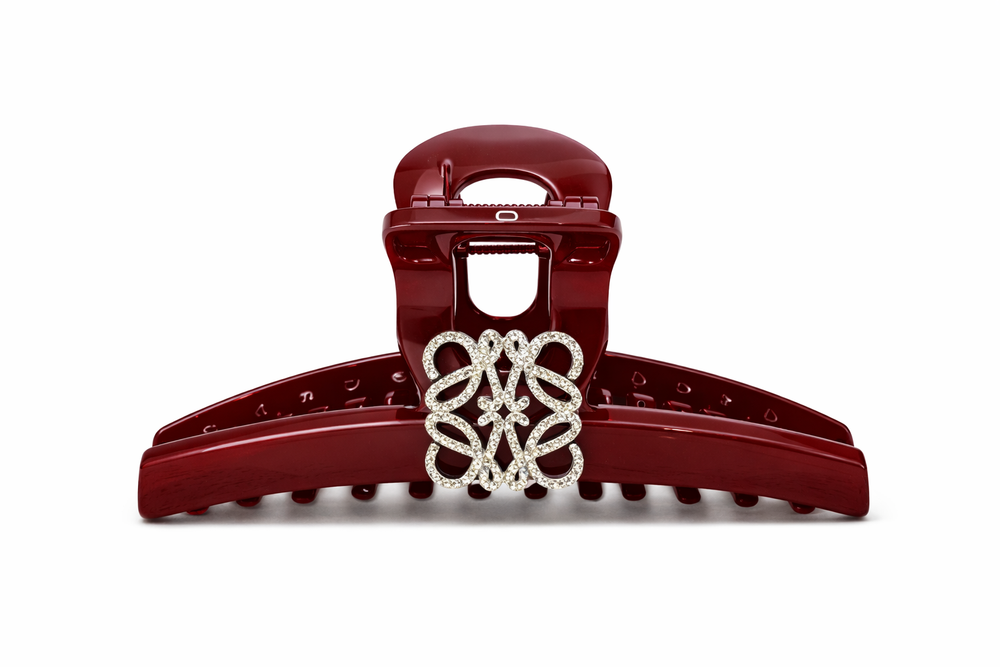 Pinza Borgogna strass misura big