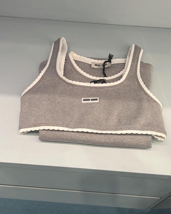Set coordinato slip e top miu