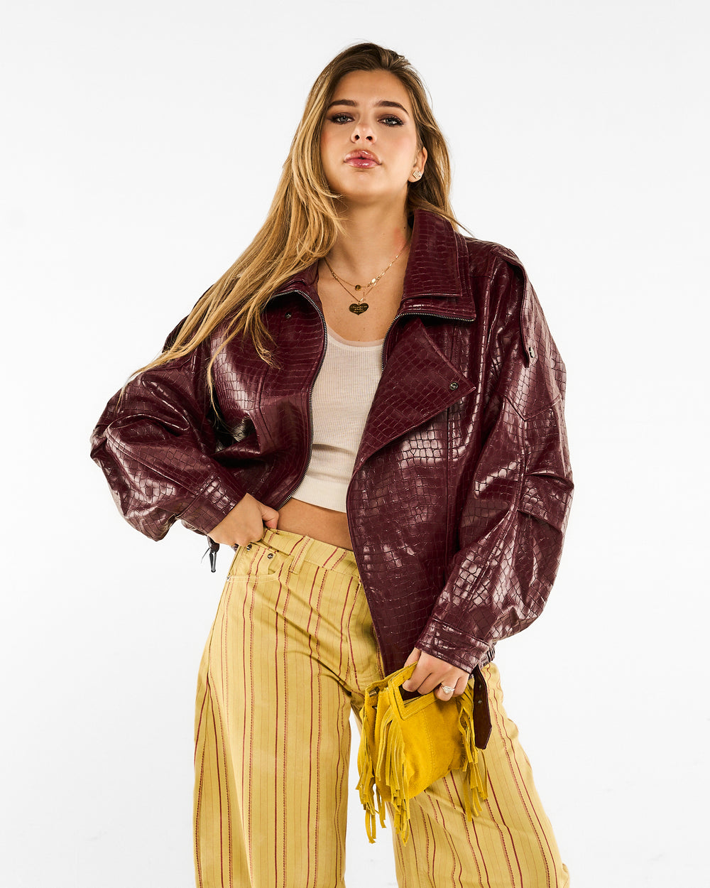 Bomber in pelle bottega