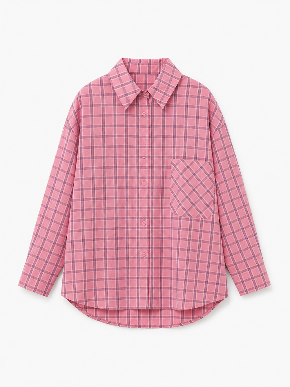 Camicia Check Pink Oversize