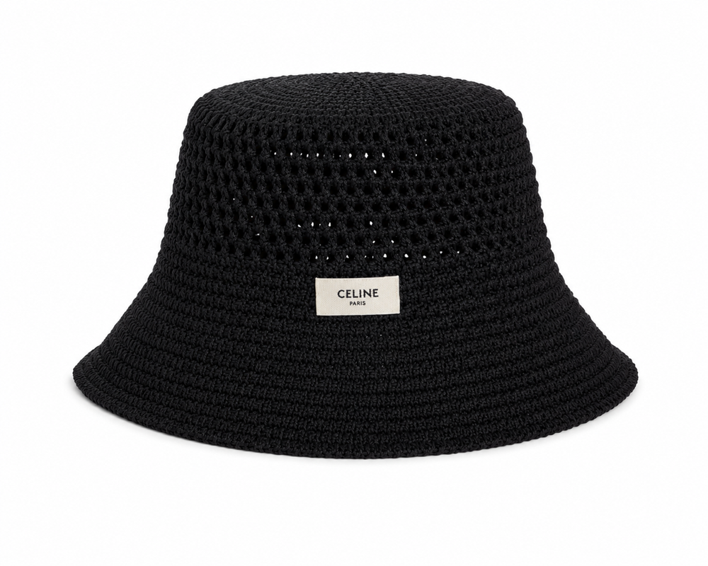 Cappello pescatore crochet targhetta celi