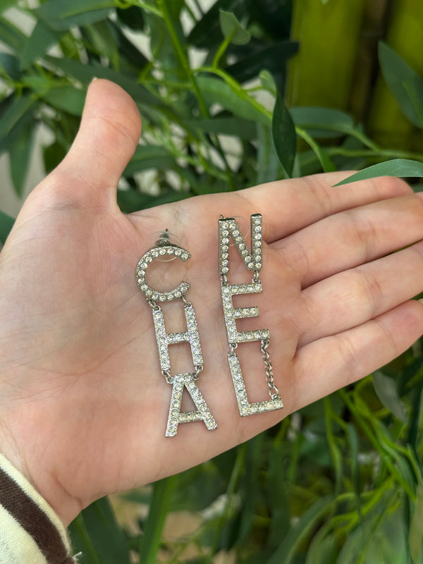 Orecchini chanel pendenti argento