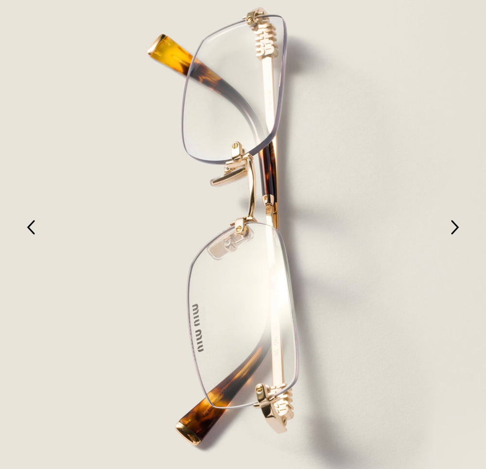 Occhiali Crystal Gold miu