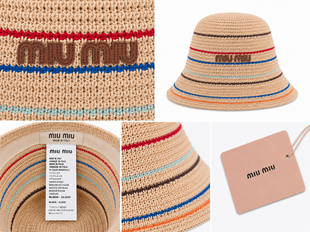 Bucket hat righe color miu