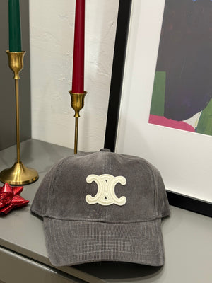 Cappello Celine grigio velluto