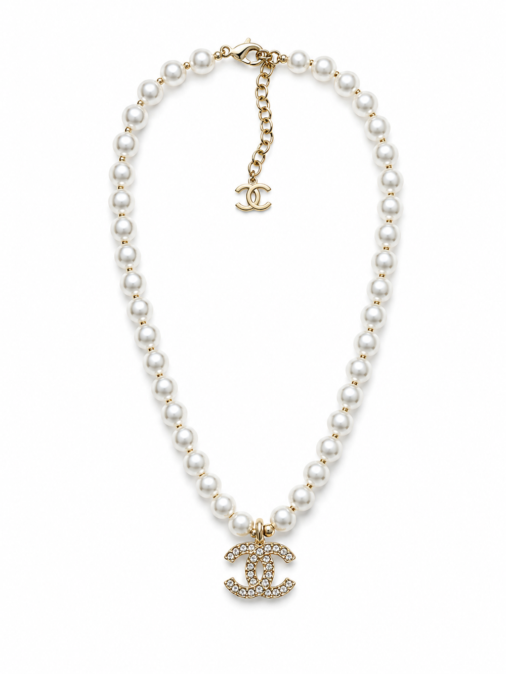 Collana perle logo singolo cc