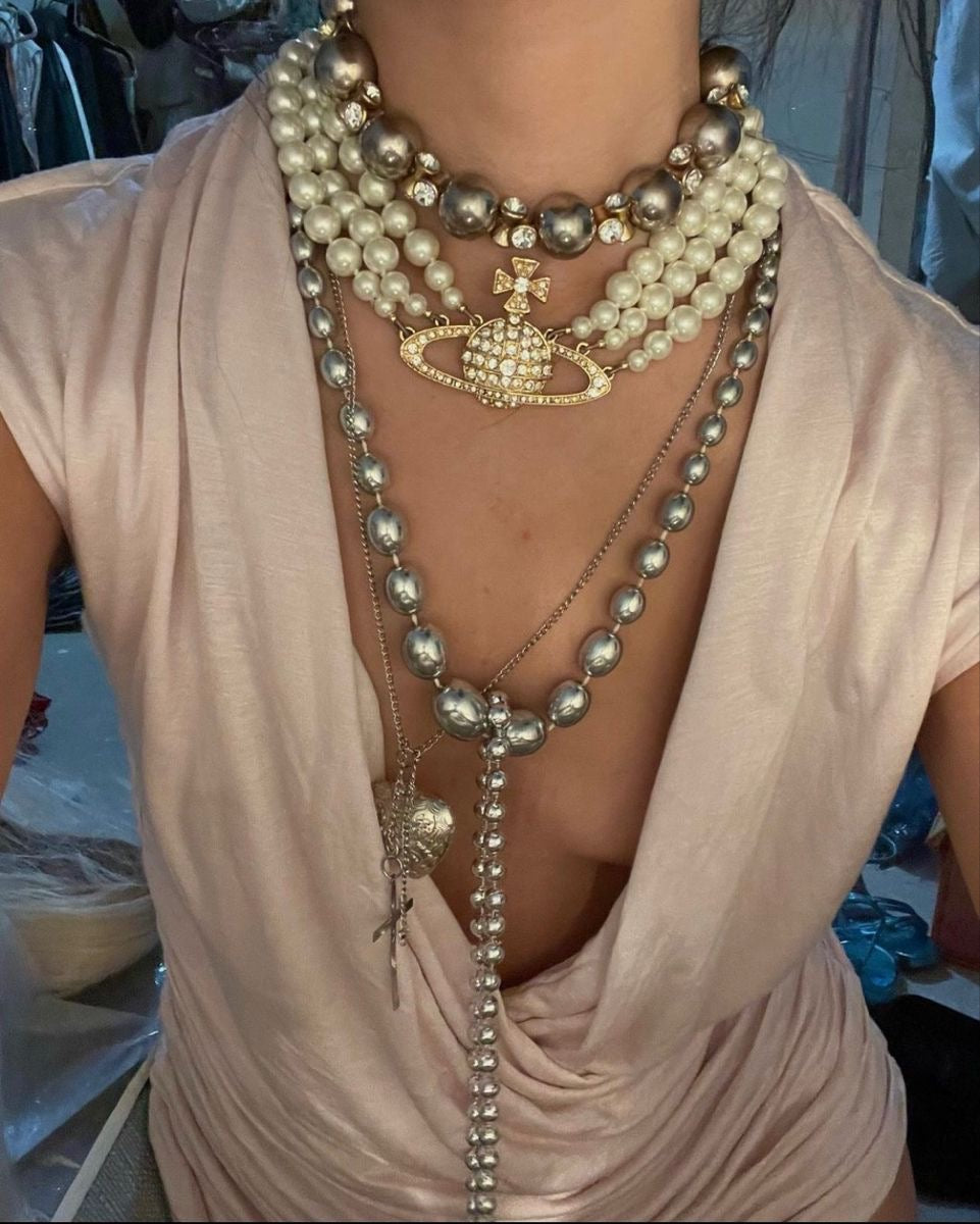 Collana Vivienne iconique multi perle