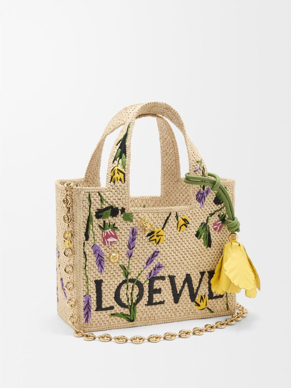 Flora Raffia Bag loè