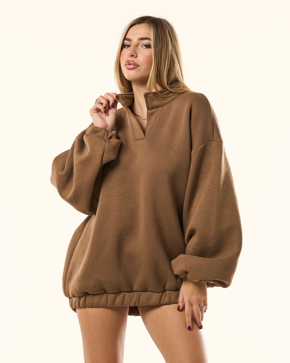 Felpa Dress oversize con colletto