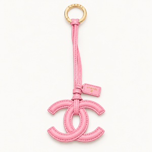 Charms cc in pelle rosa