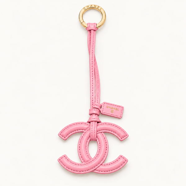 Charms cc in pelle rosa