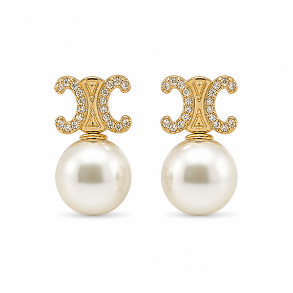 Orecchini Pearl celi Gold